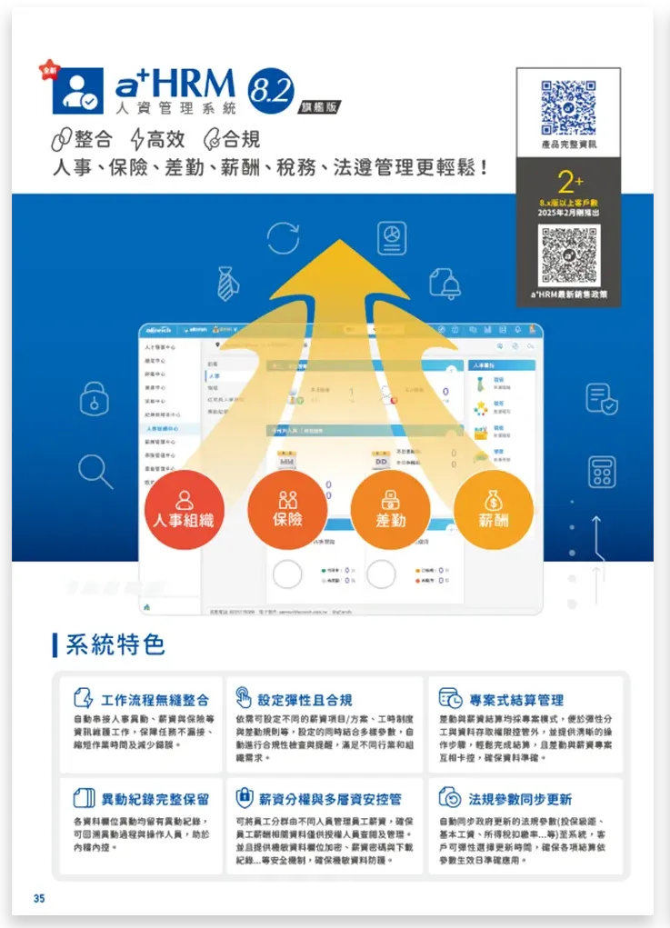 育碁 a+HRM 人資管理系統 產品簡介