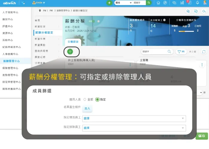 薪酬可分權管理，強化薪資機敏資料保護 